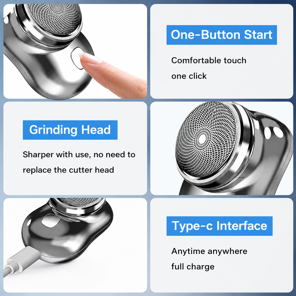Mini-Shave Portable Electric Shaver, 2023 New Upgrade Mini Electric Razor Shavers for Men